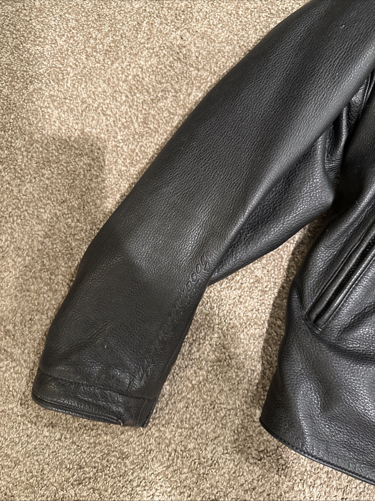 Harley Davidson FXRG Jacket Black Leather Men’s 98508-99VM Size Large w/ Liner