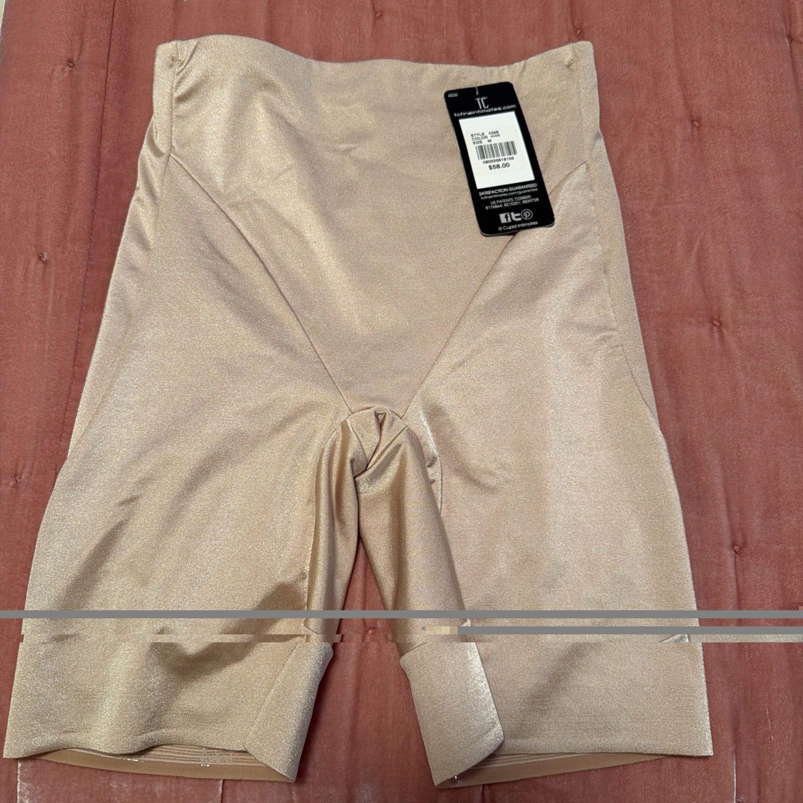 TC Fine Intimates 4326 Size MEDIUM Beige Rear & Thigh Firm Control Slimmer NWT