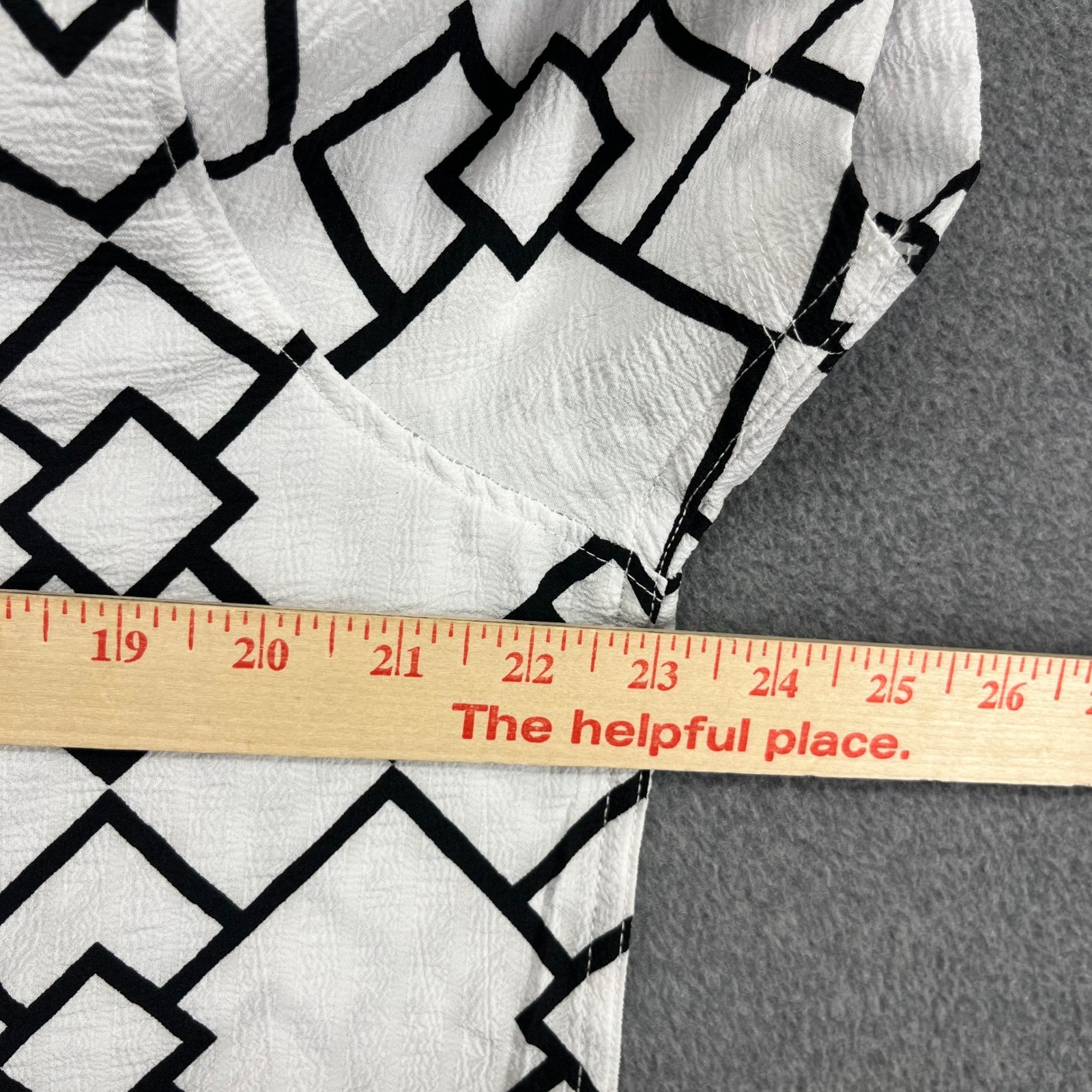 Ike Behar Button Down Shirt Mens L White Black Retro Geometric Textured S17X6044