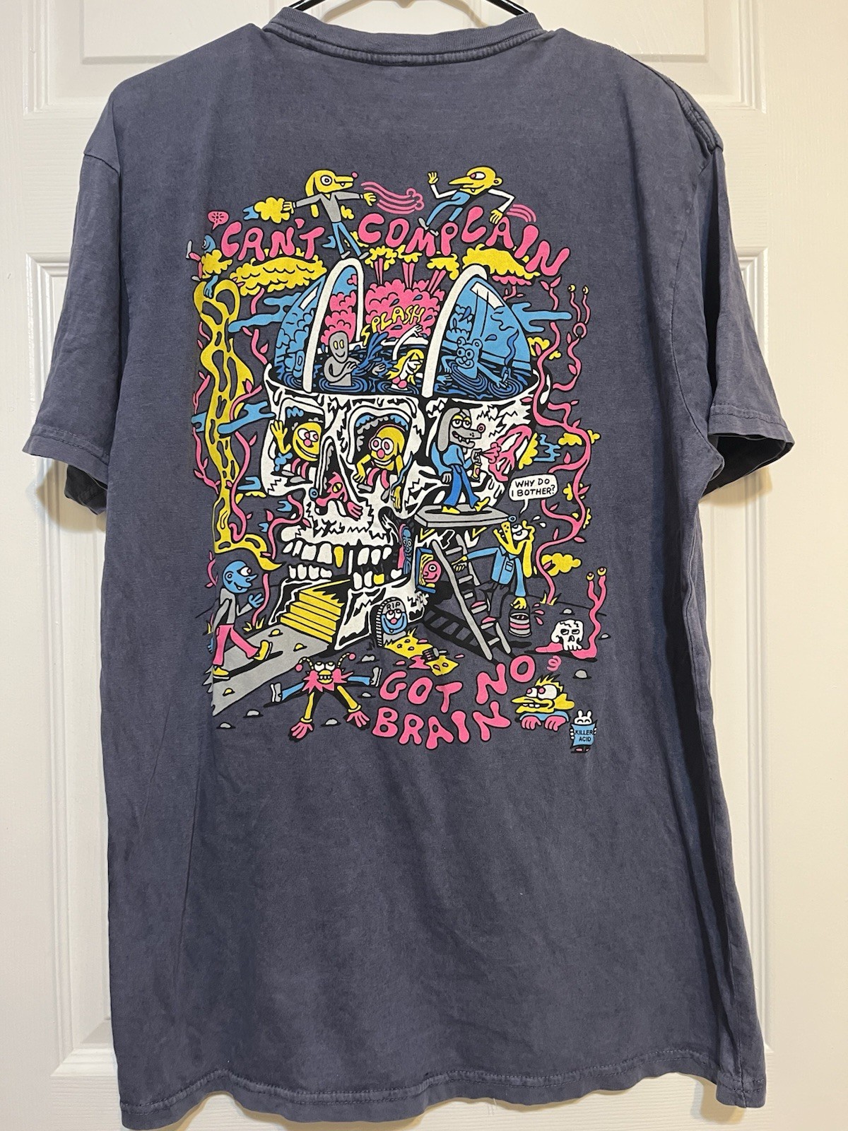 Killer Acid Men’s Tshirt Heather Blue Size Large Psychedelics Collectible