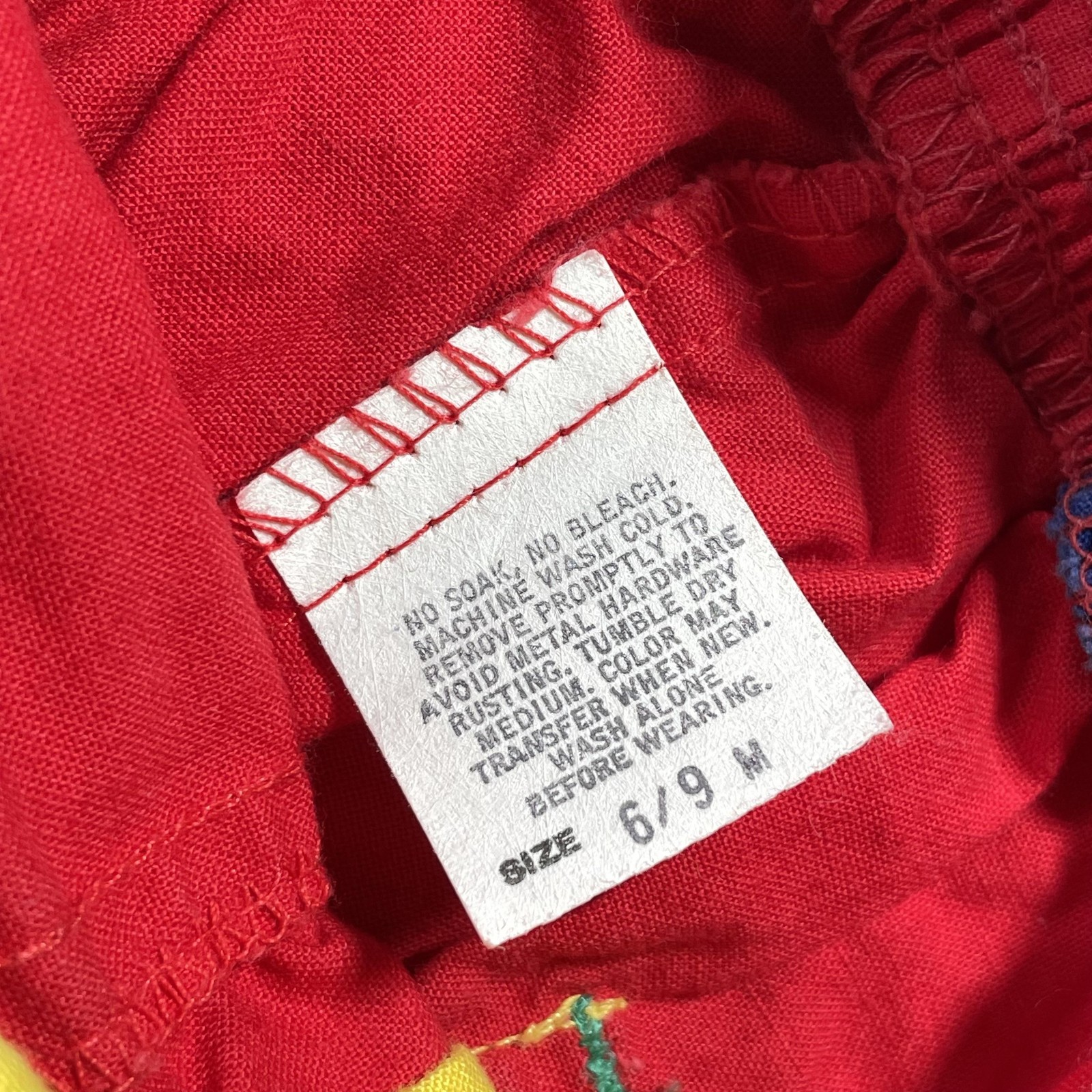 VTG 80s OshKosh B’gosh Bib Overalls Infant Boys 6-9M Multicolor Colorblock USA