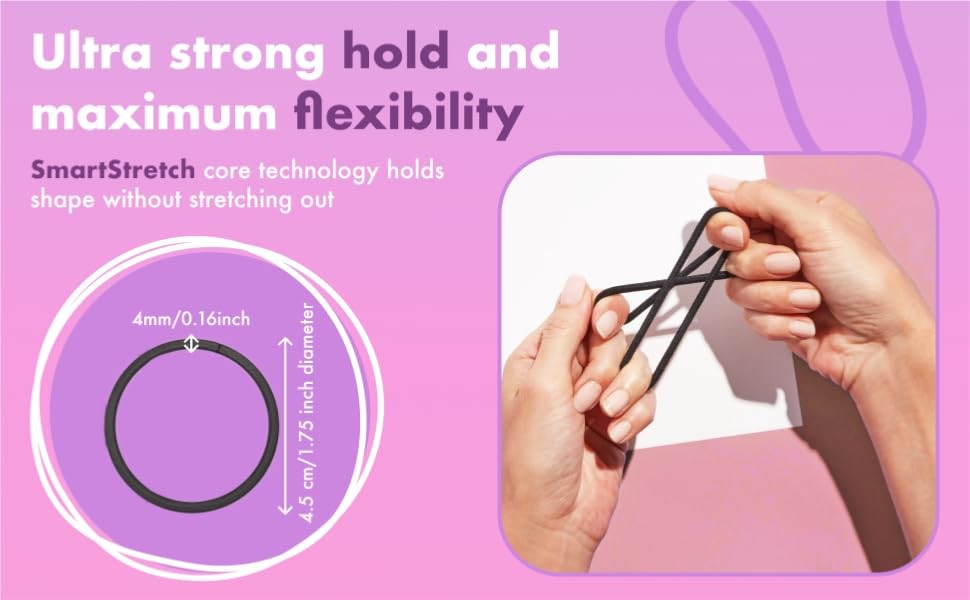 Goody Ouchless Elastic Hair Ties – 30 Ct, Assorted Neutral, 4MM Rubber Bands for