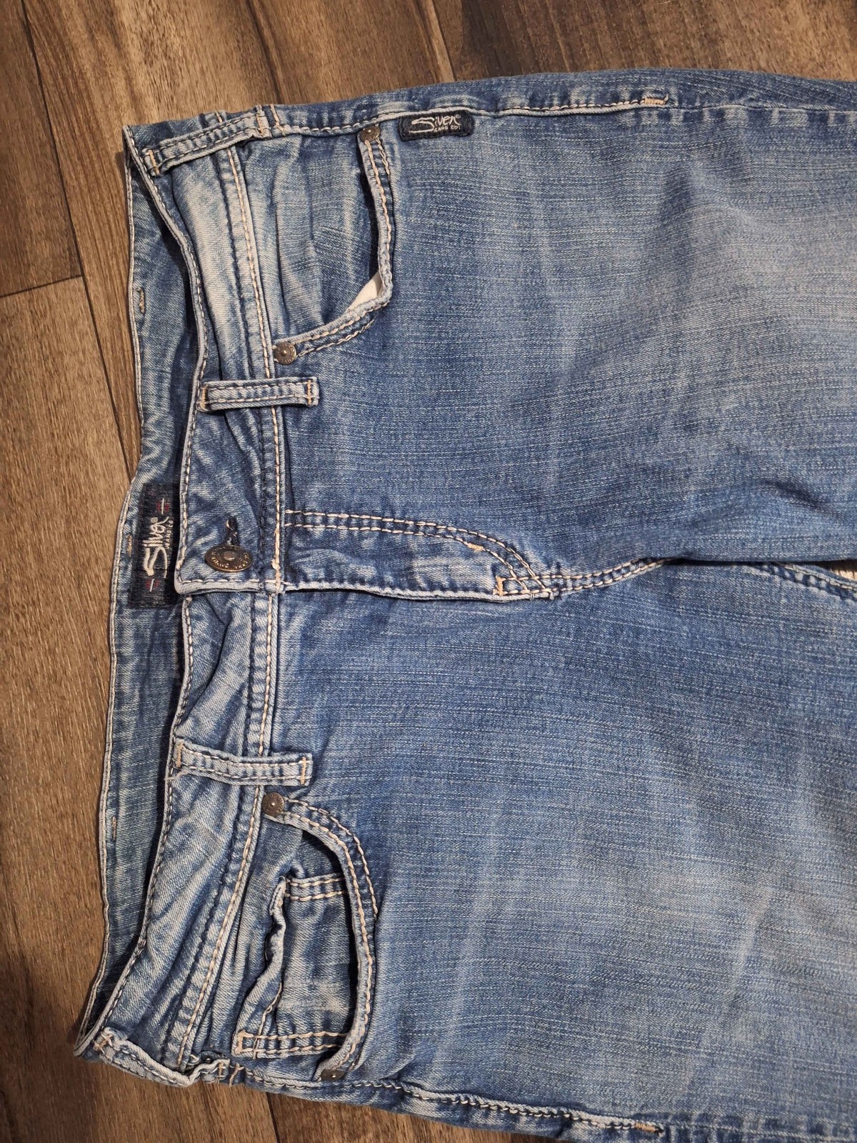 Silver Jeans SUKI ankle SLIM W34/L27 Stressed Blue Jeans