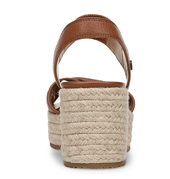Vionic’s Darla Espadrille Wedge Sandal, Tan Leather