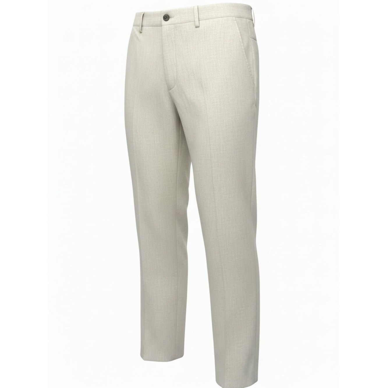 TASSO ELBA ISLAND | 100% Linen Natural Beige Dress Trousers Pants Zipper | 40T