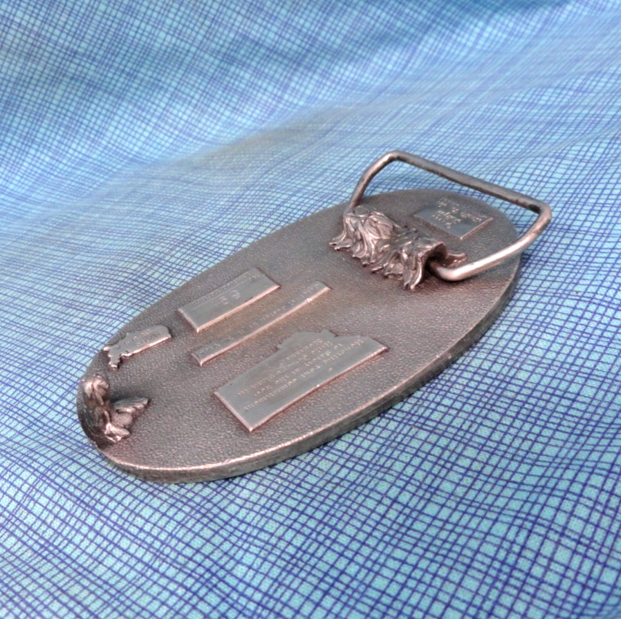 Kaiser Cement SA Belt Buckle 1984 #LE Montana City Plant RM Vick Siskiyou.GMP429