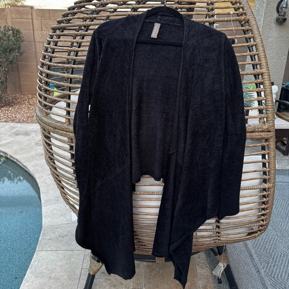 Barefoot Dreams Black Cozy Wrap Cardigan Small/Medium