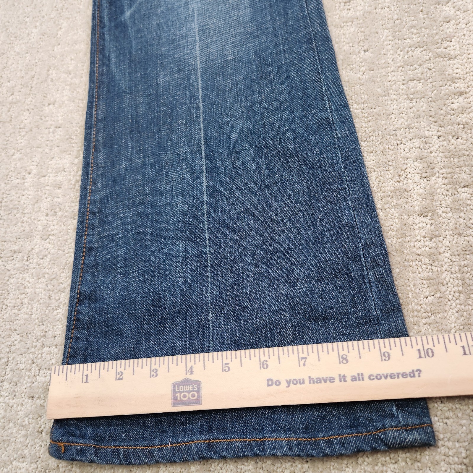 Vintage 7 For All Mankind Jeans Women 28 Flare Low Rise Embellished USA Made