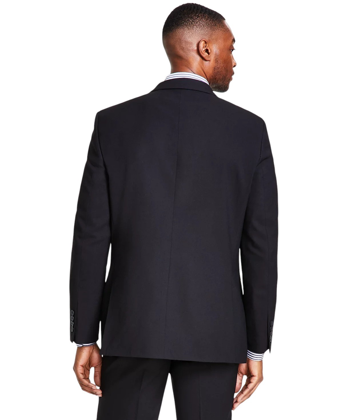 Nautica Mens Modern fit 2 Piece Suit 42 L Pants 36 / 34 Black Solid