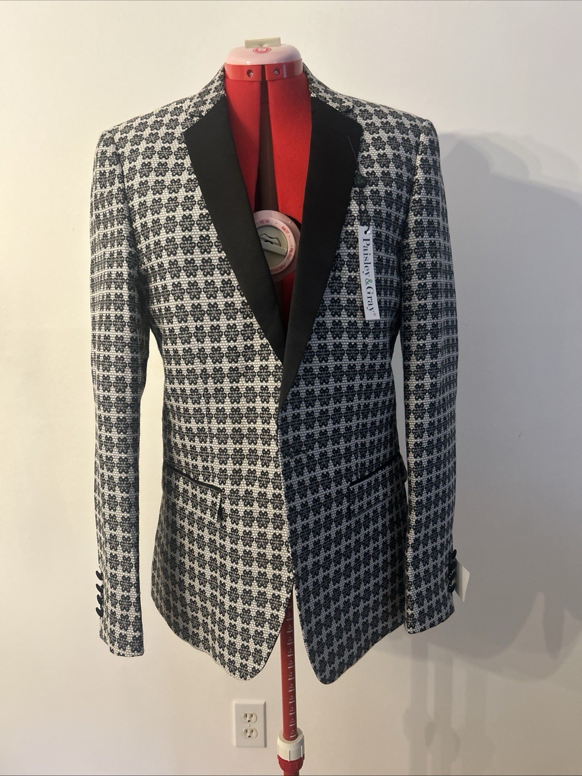 Paisley and Gray Men’s Slim Fit Jacket