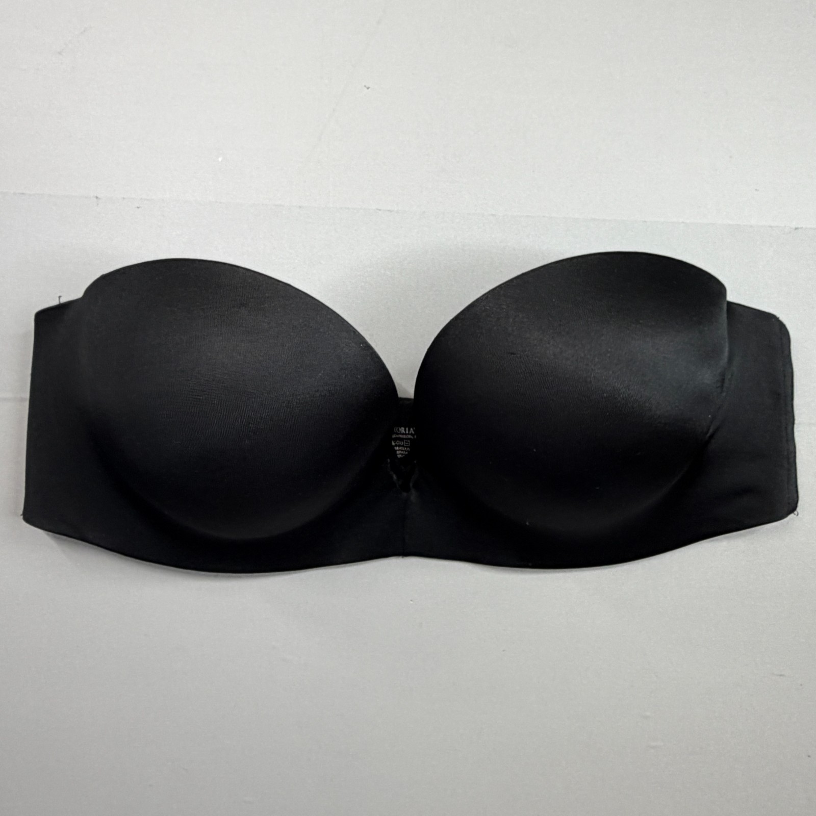 Victoria Secret Padded Strapless Bra 34C Push Up Add 2 Cup Sizes Underwire