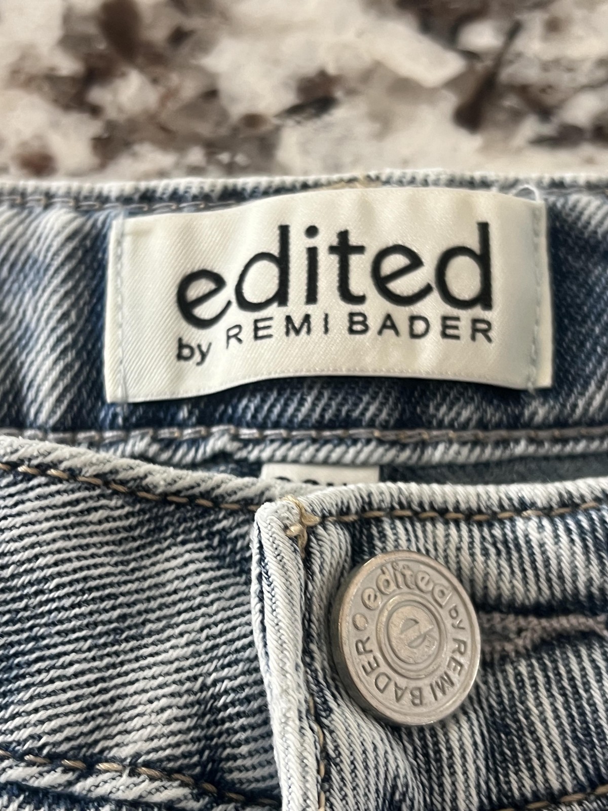 Edited by Remi Bader Jeans Womens 28W Light Wash Wide Leg Crop Raw Hem ERW1008C