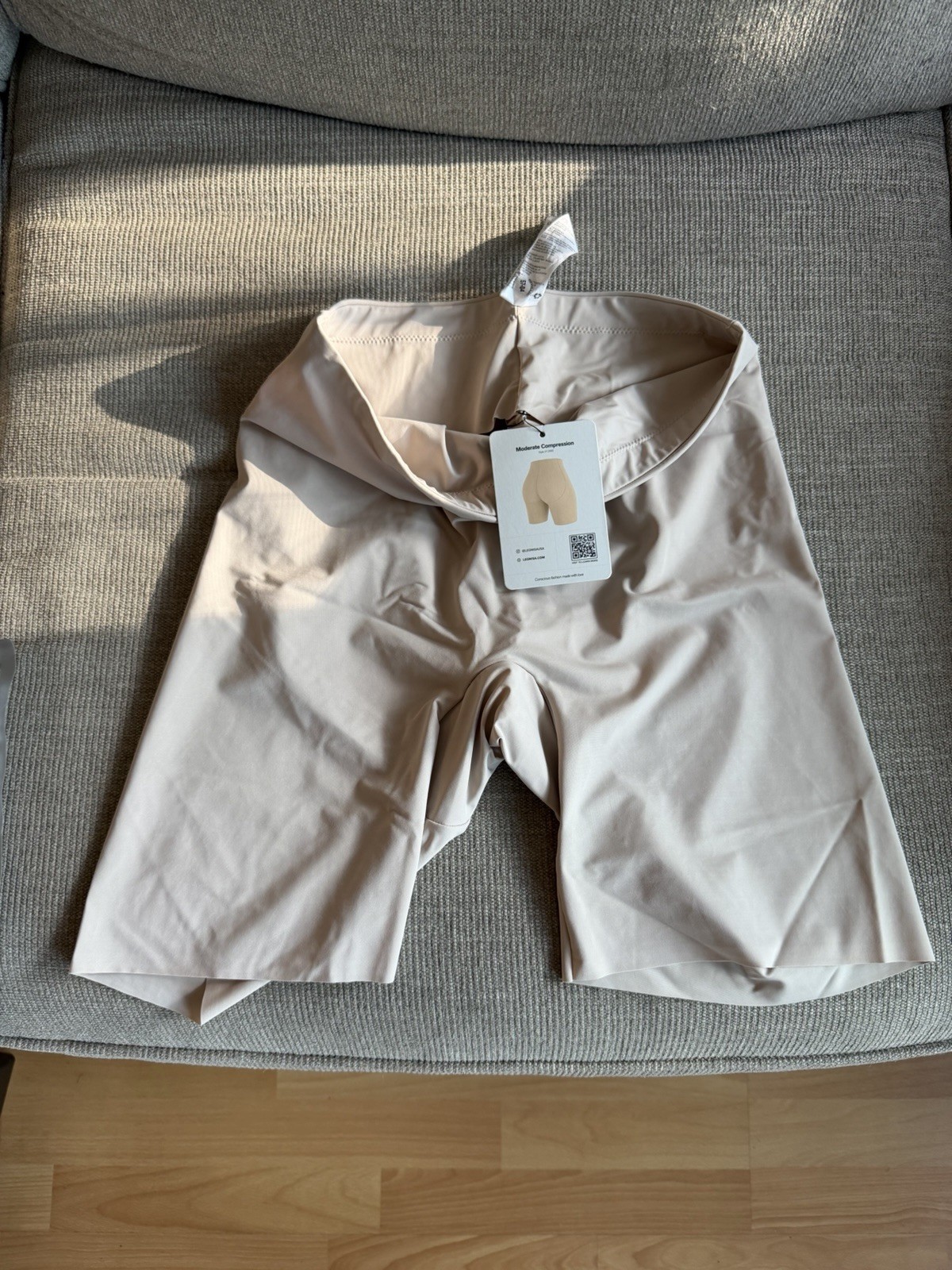 Leonisa NWT Small Nude Midrise Anti Chafing Butt Lifter Shaper Short