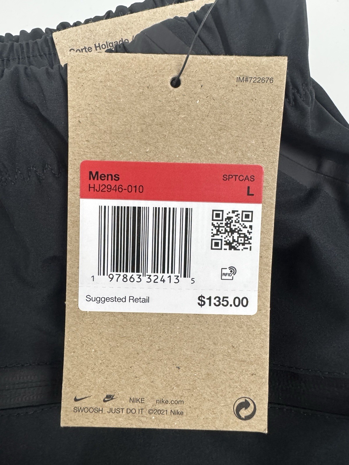 Nike Tech Super Lightweight Shorts Men’s L Black Above-the-Knee HJ2946-010
