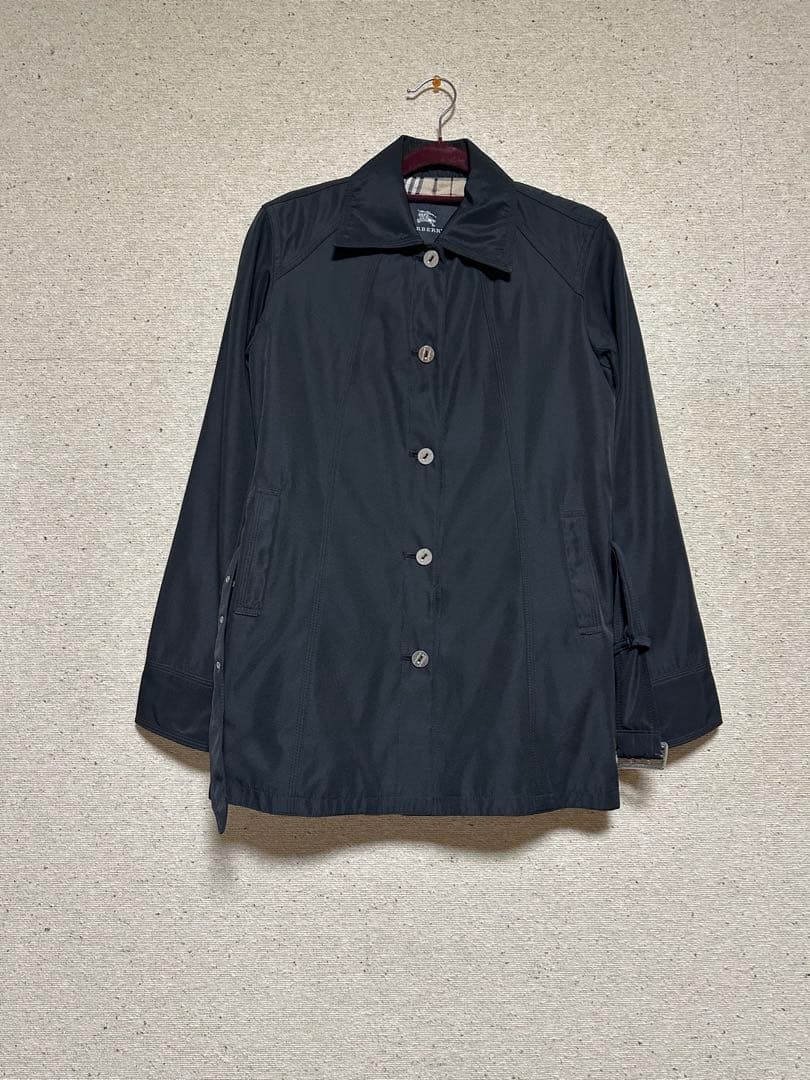 Burberry Black Short Trench Coat Size M