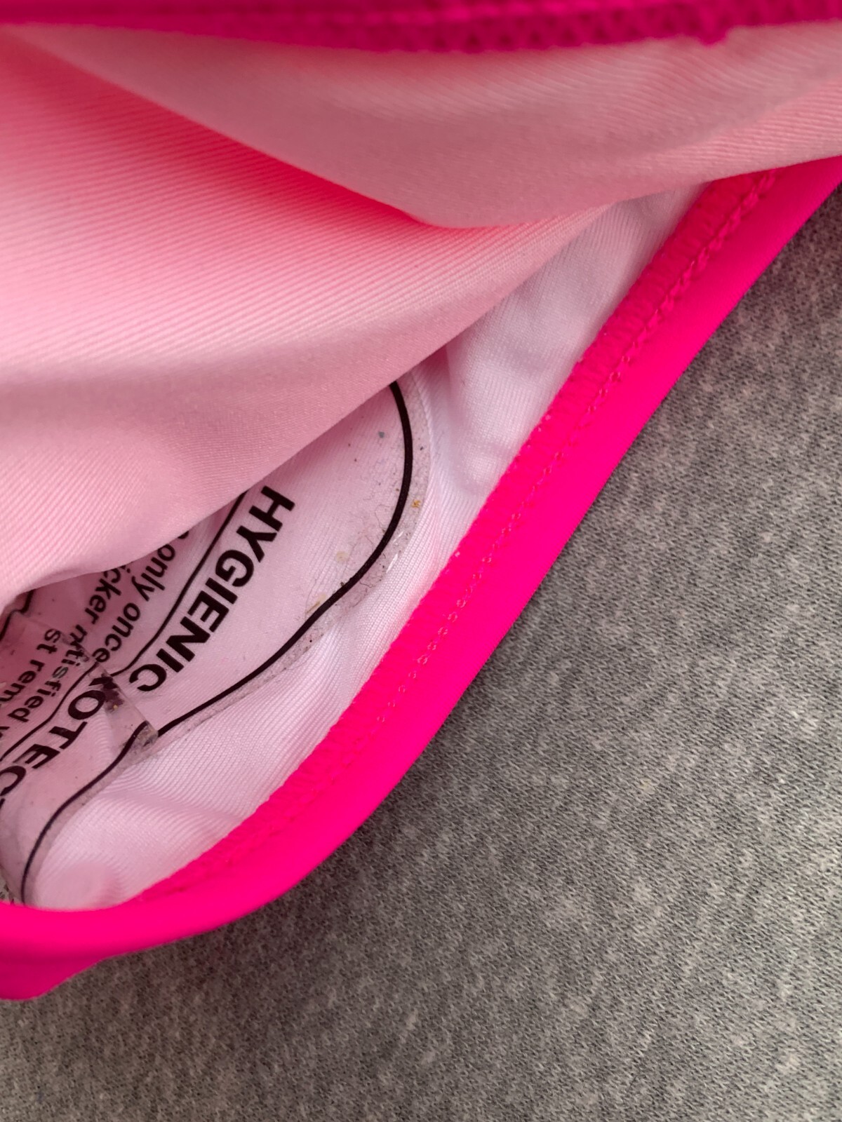Zmart Lined String Bikini Tankini Swimsuit Bottom Womens size XL Bright Pink Tie