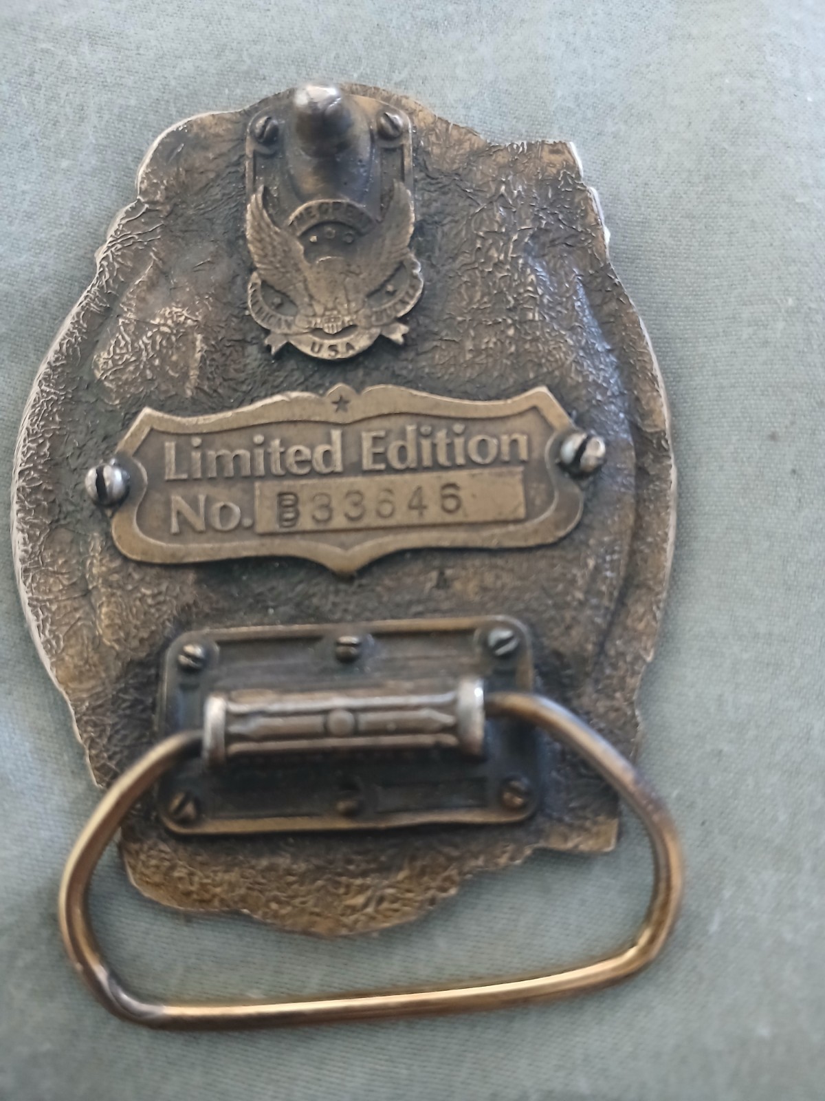 1787-1987 Vintage Belt Buckle. 200th Anniversary Edition 5oz’s Solid Bronze