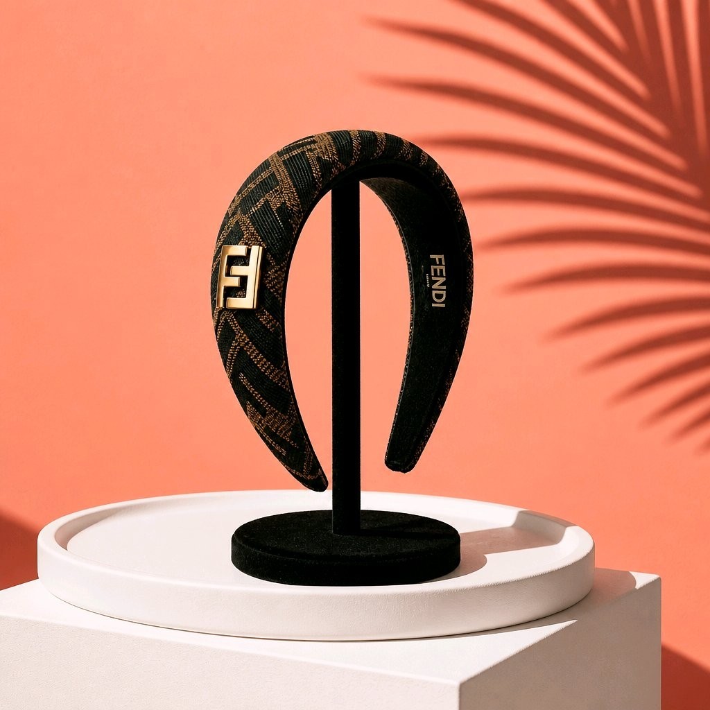 NEW FF Brown & Black Gold Label Women’s Fashion Headband Head Wear