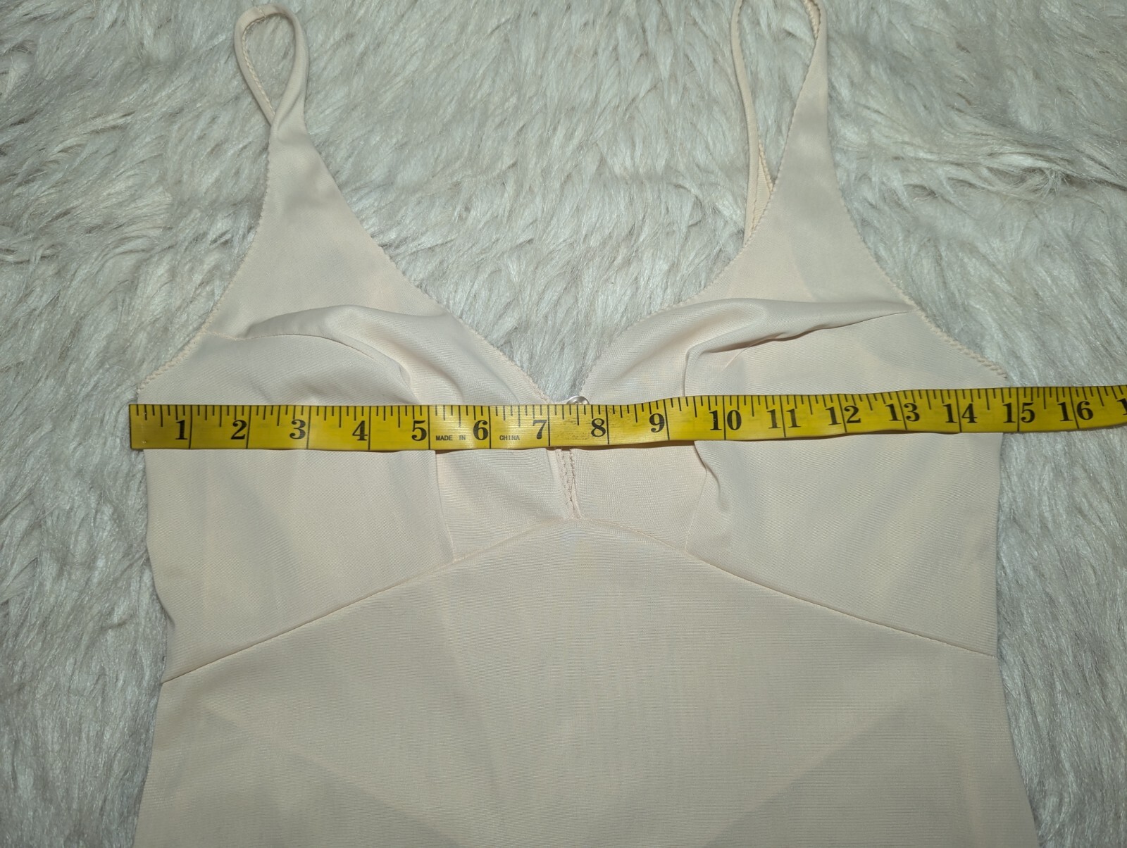 FORM FIT ROGERS Light Beige NYLON Slip Dress SILKY SOFT Size 32 Women’s 8-10