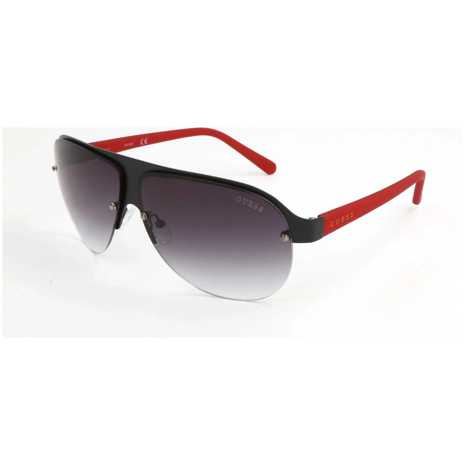 Guess Unisex Factory 64mm Smoke Gradient Pilot Black Sunglasses GF0148-02B-64