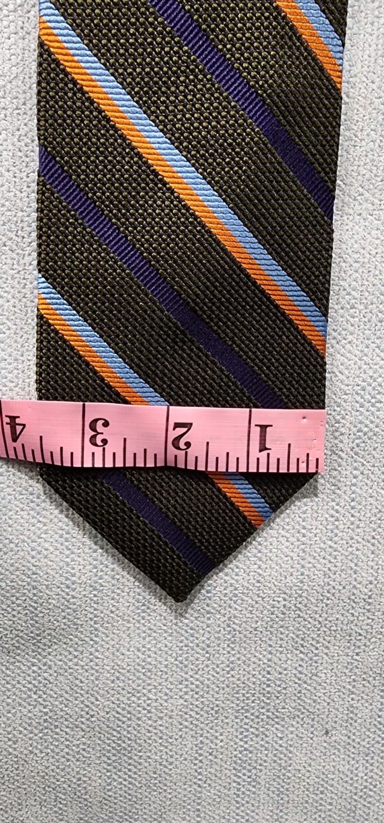 NWOT Brooks Brothers Maker Merchant grenadine Striped silk tie 3.25″ Made In USA