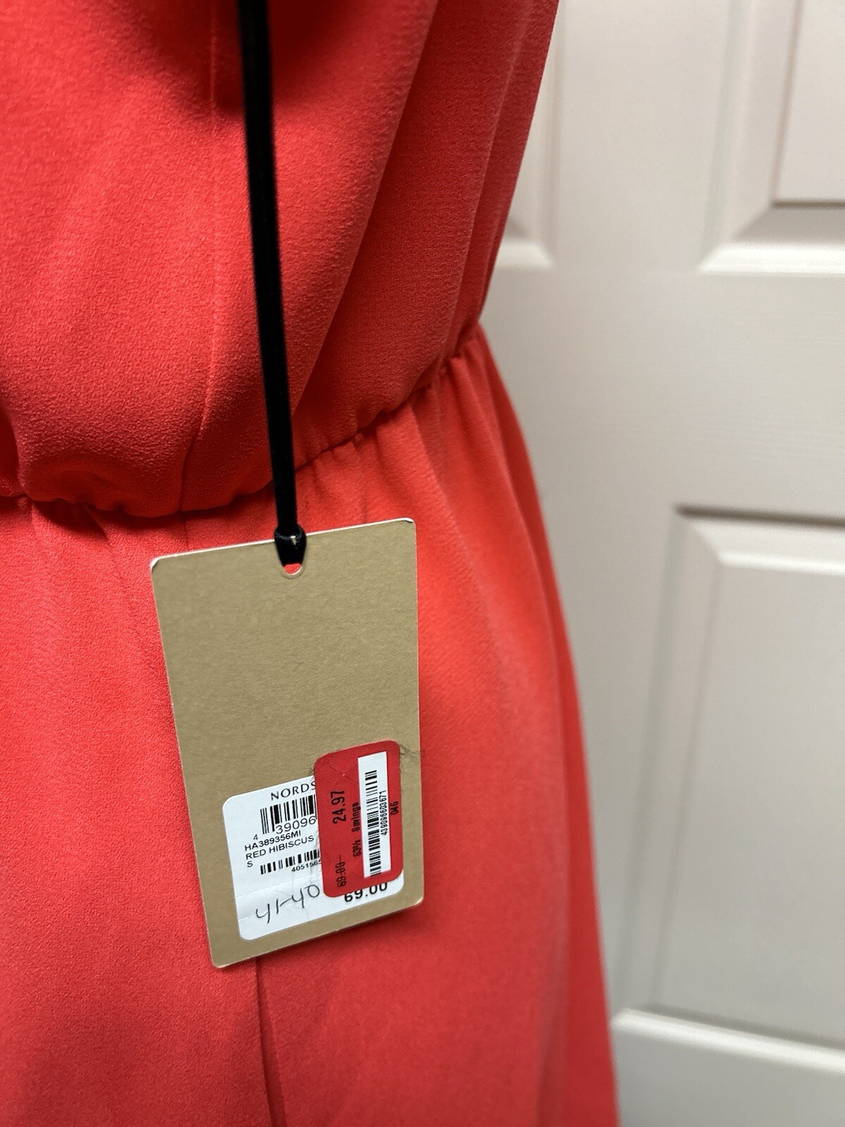 Halogen Casual Party Cocktail Dress Sz M Bright Brick Red