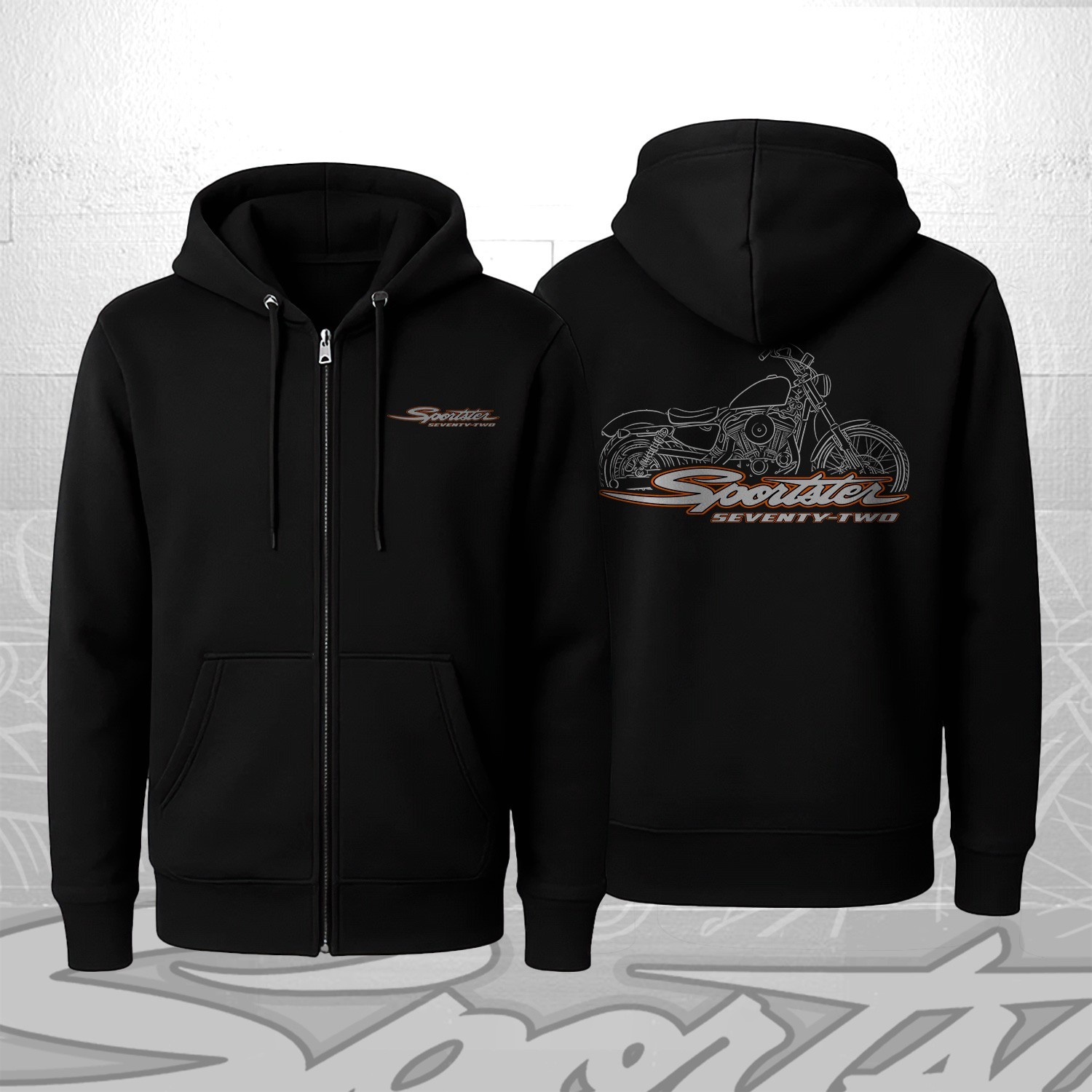 Harley-Davidson Seventy-Two 2012-2016 – Motorcycle ZIP Hoodie