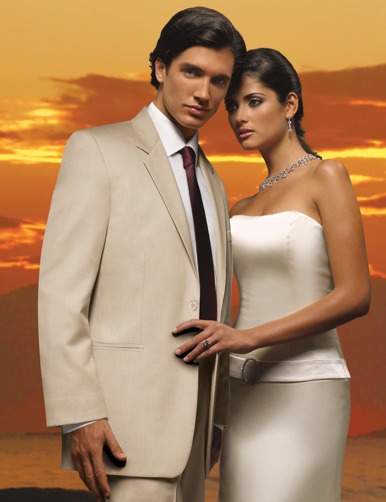 Men’s Jean Yves Tan Rapture Suit Jacket- Easy Care Prom Gala Formal