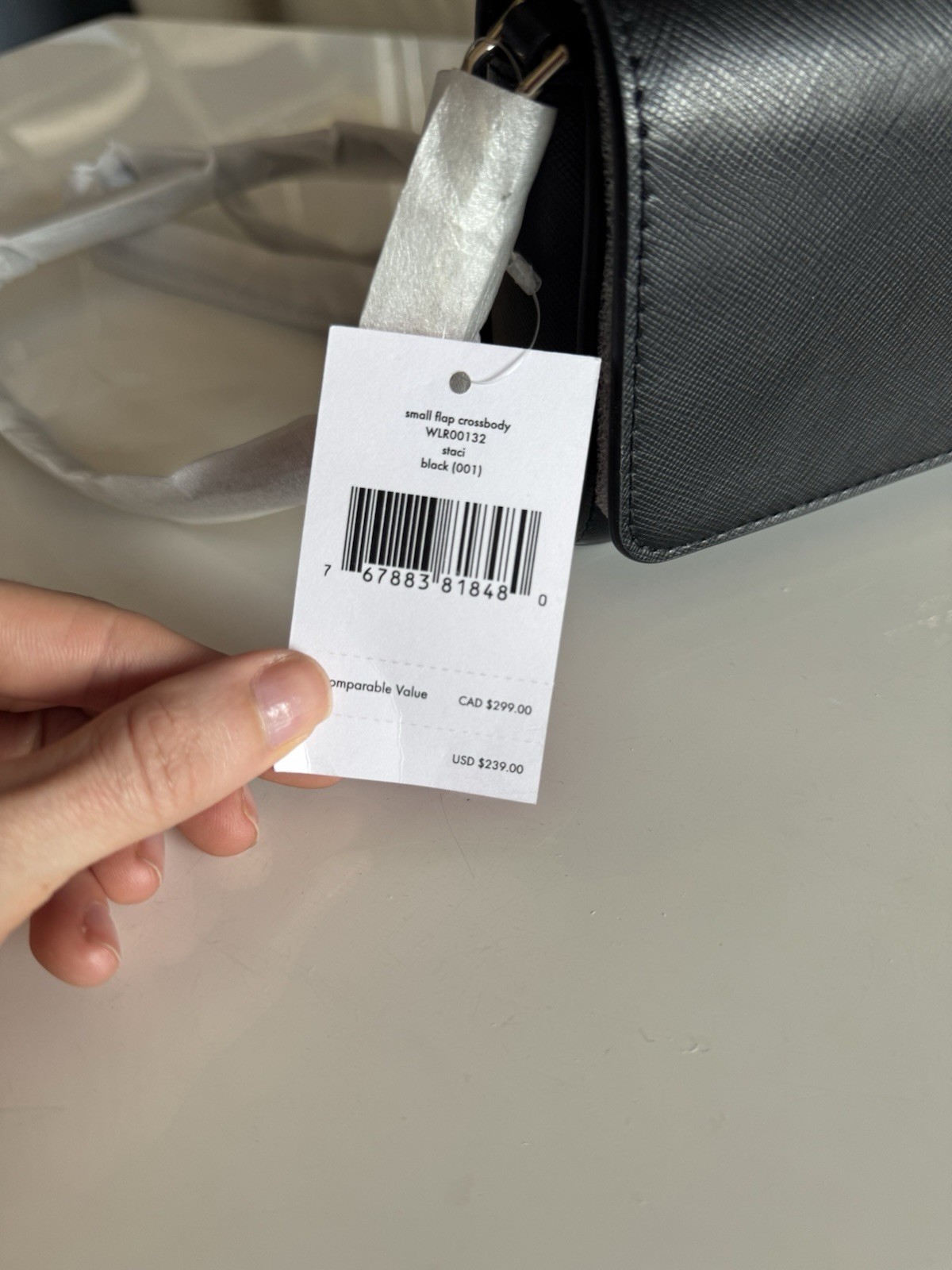 NWT BLACK KATE SPADE SMALL FLAP STACI CROSSBODY MSRP $239 SILVER HARDWARE