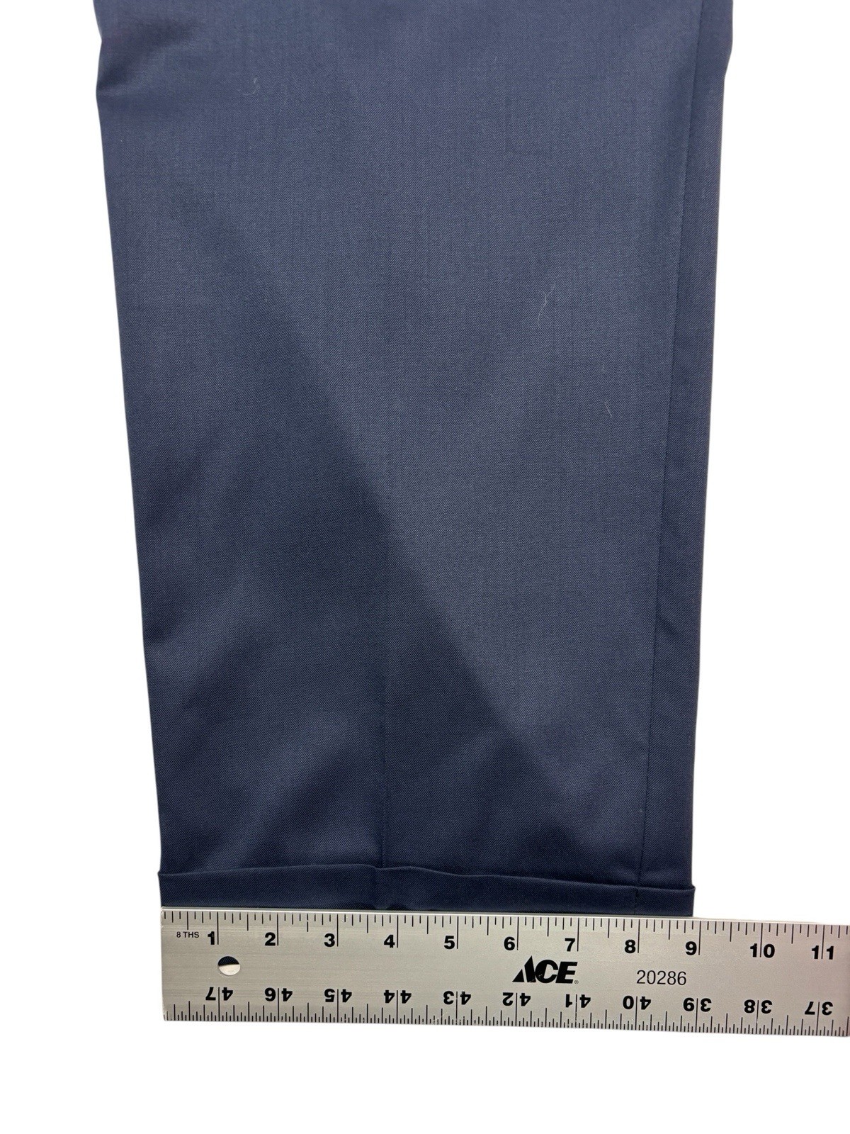 Hart Schaffner Marx 48×30 Navy Blue Dress Suit Pants Trousers Flat Front Wool