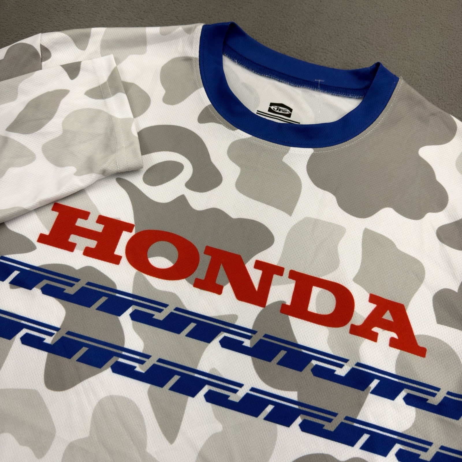 JT Racing USA Honda Official Motocross Shirt Mens M White Camo Long Sleeve New