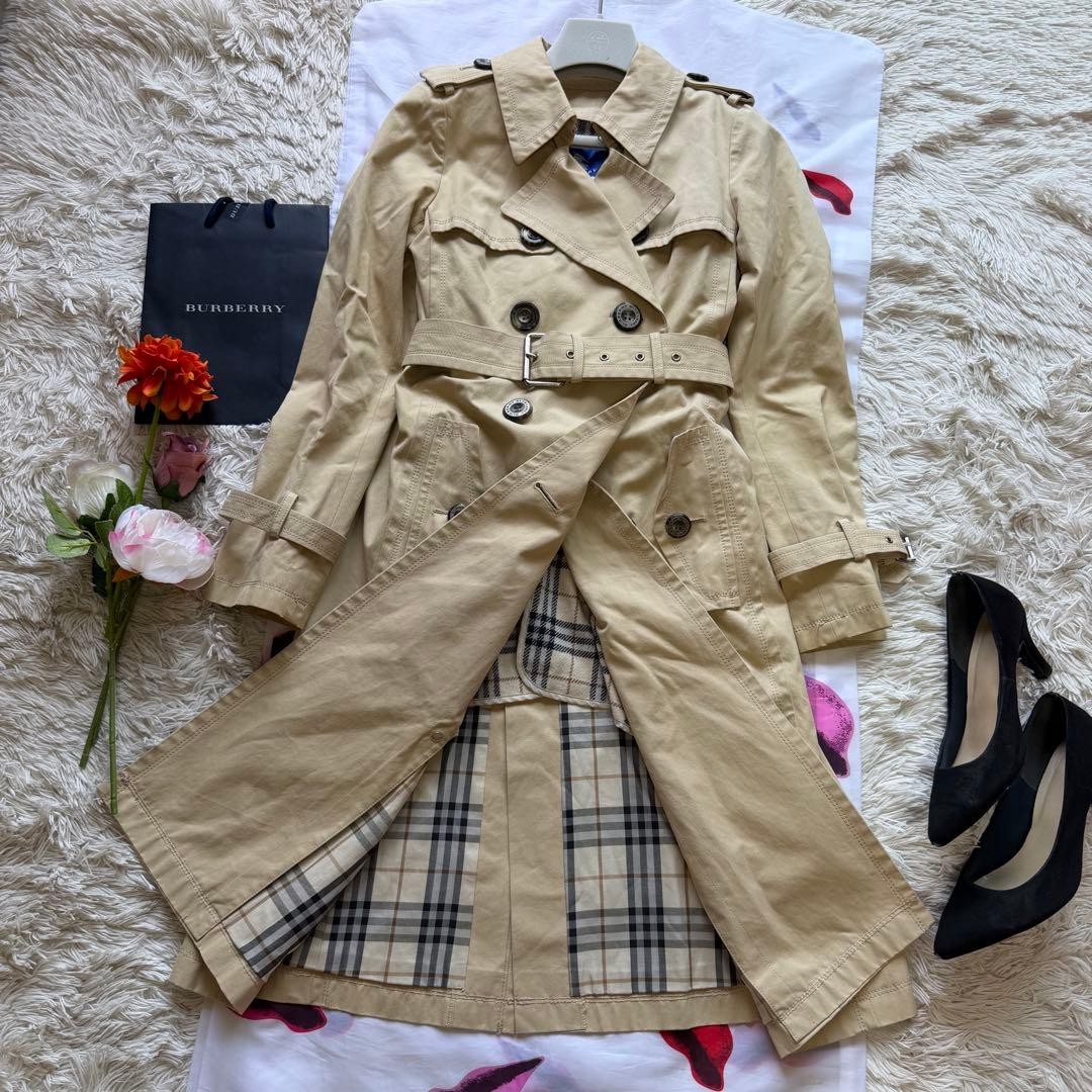 BURBERRY BLUE LABEL Trench Coat with Liner 36 Belt