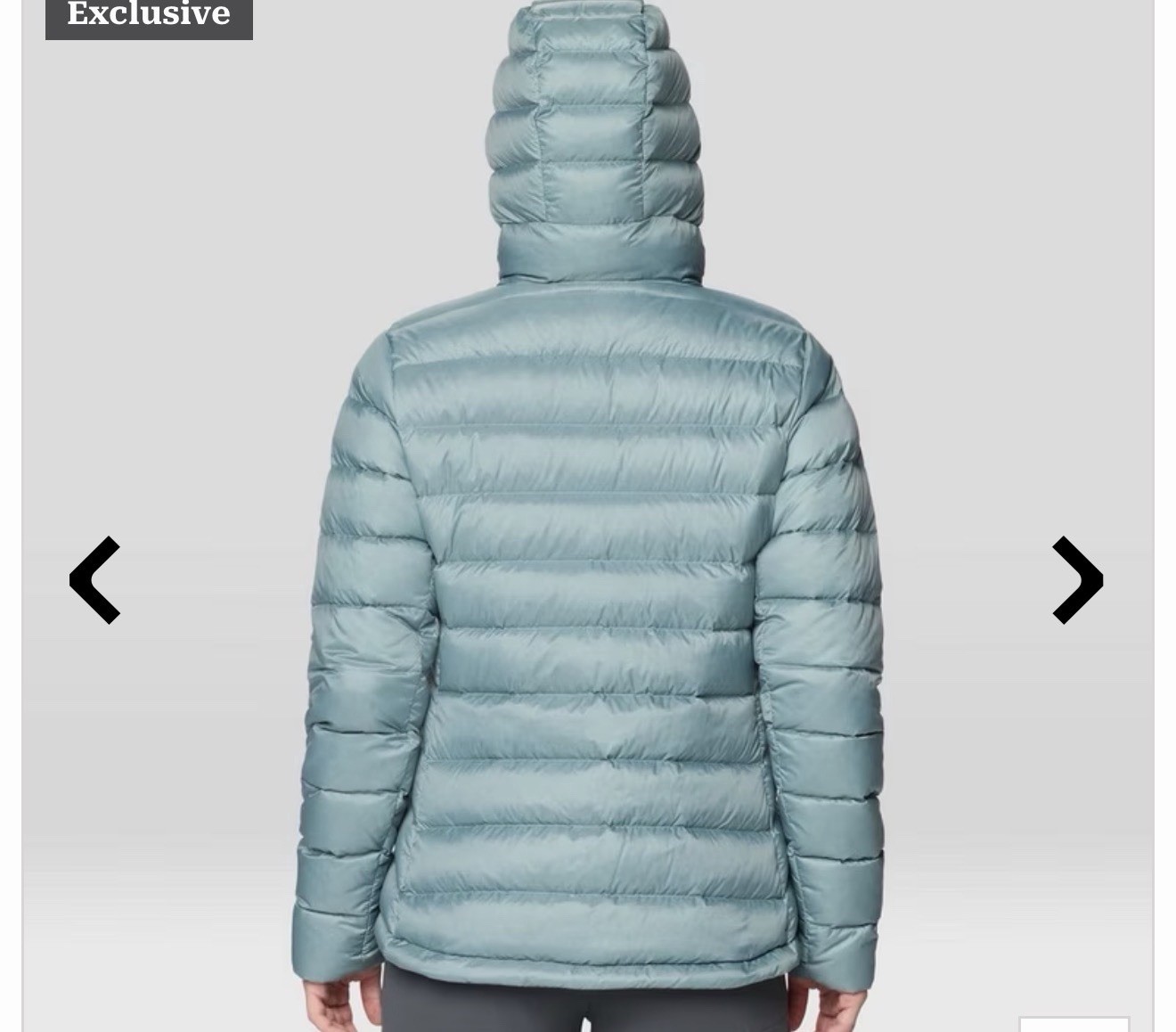 NEW; MOUNTAIN HARDWARE Women’s Tiberondack Down Hoody Jacket: LARGE; Sage Blue