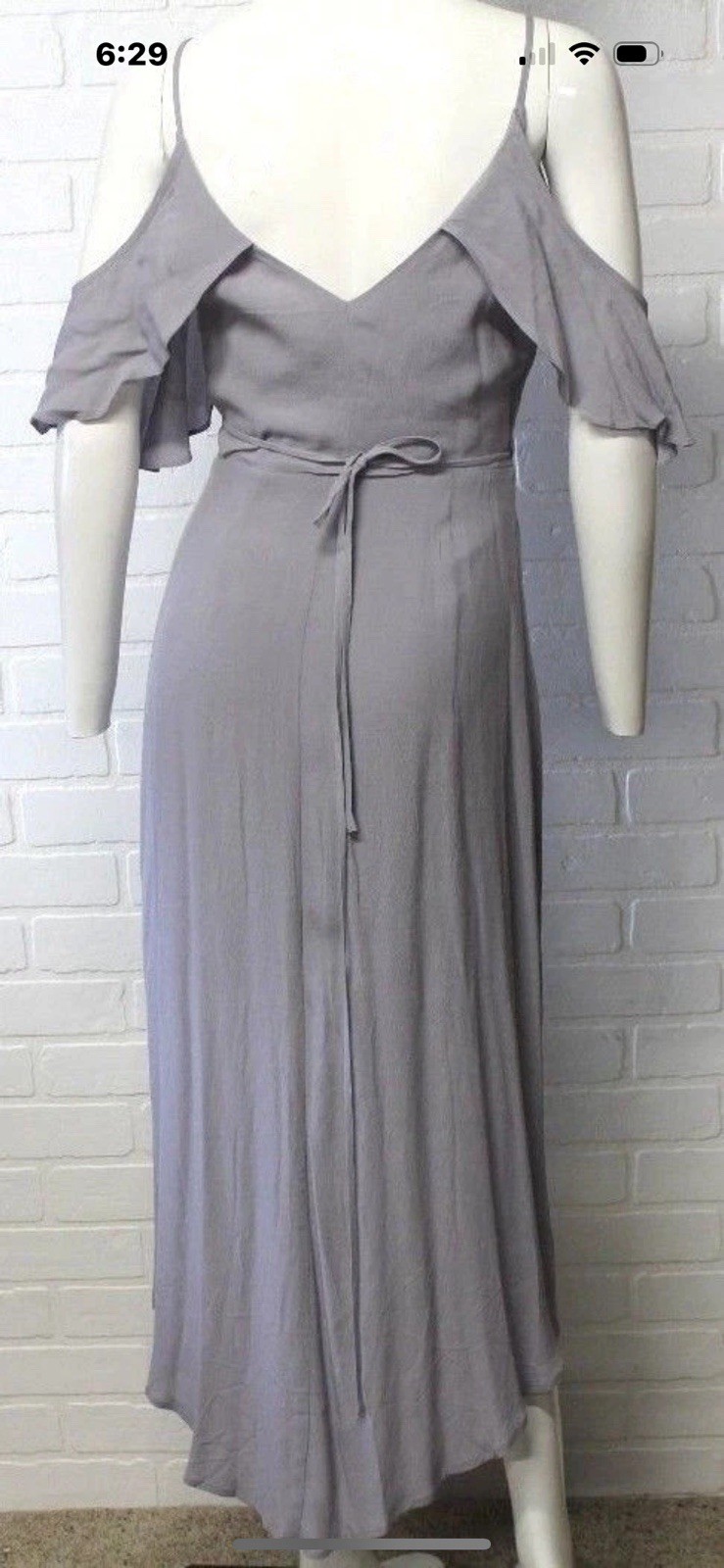 NWT Gianni Bini Gray Grey High Low Wrap Cold Shoulder Dress New CHOOSE SIZE