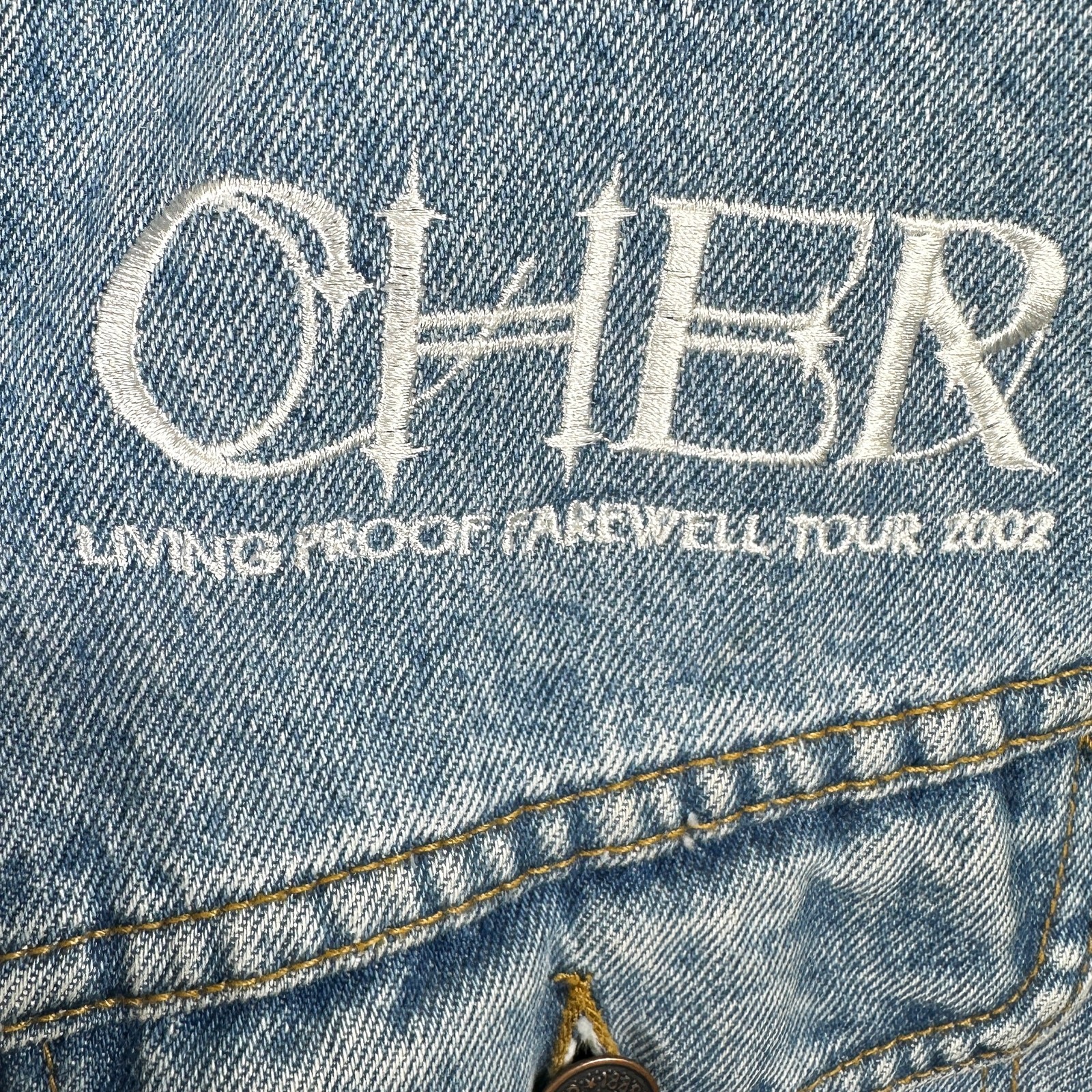 Cher Living Proof Farewell Tour 2002 S Lee Distressed Denim Jacket