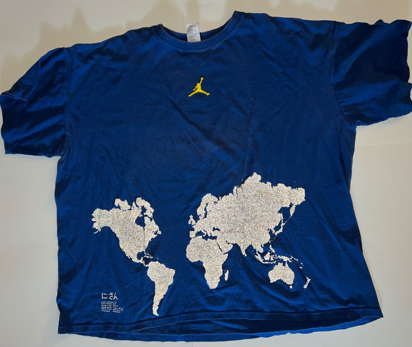Air Jordan Blue Global T-Shirt Basketball Print size XXXL 3x Brand