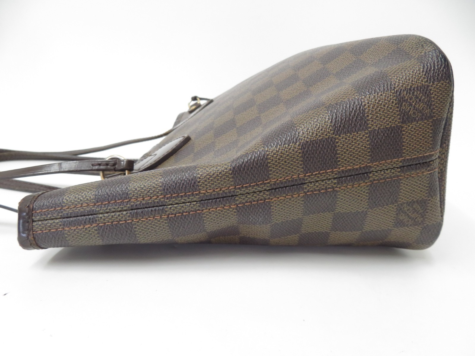 Authentic Louis Vuitton Damier Ebene Neverfull PM Tote Bag Handbag F#52437