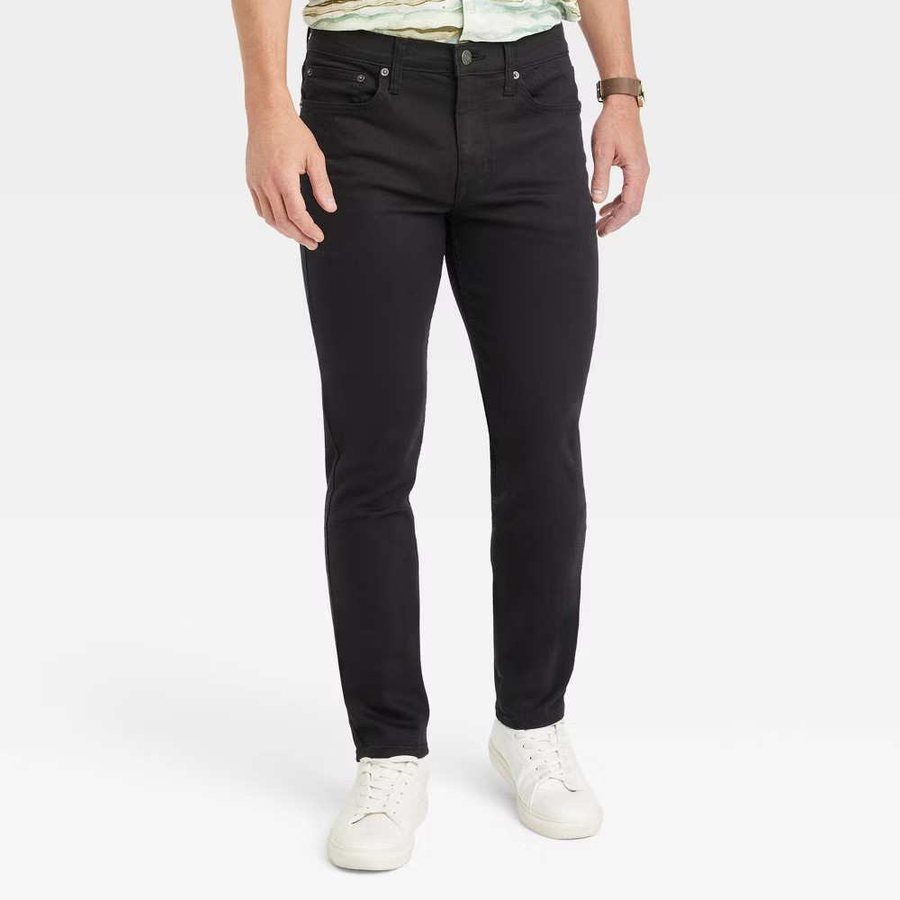 Men Skinny Fit Jeans – Goodfellow & Co Black 34×32