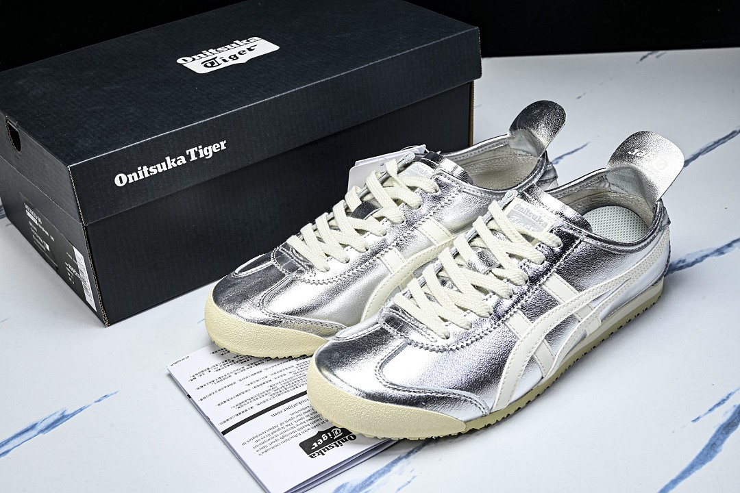 Onits*ka Tiger Mexico 66 Silver Off White THL7C2-9399 Unisex Size 4-11