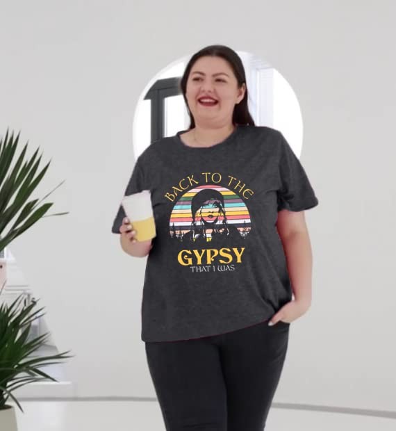 Plus Size Back to The Gypsy T Shirt (5X-Large, Dark Grey-back To The Gypsy)