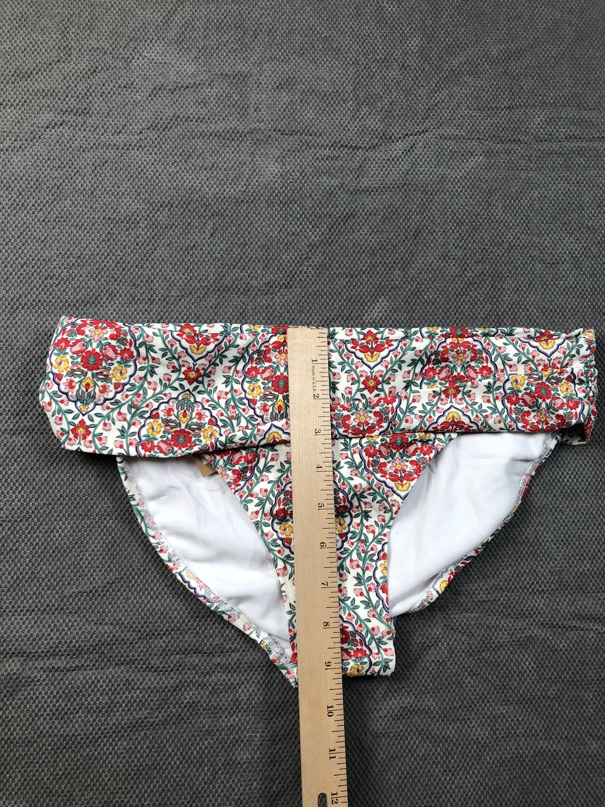 Boden Swim Bottom Womens 8 Multicolor Floral High Waisted Lined Stretch Bikini