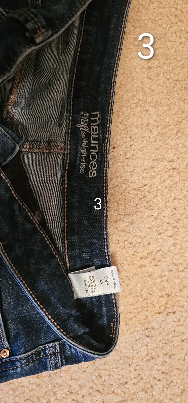 Maurices Everflex High Rise Skinny Jeans Dark Wash Women’s Size 12 Reg