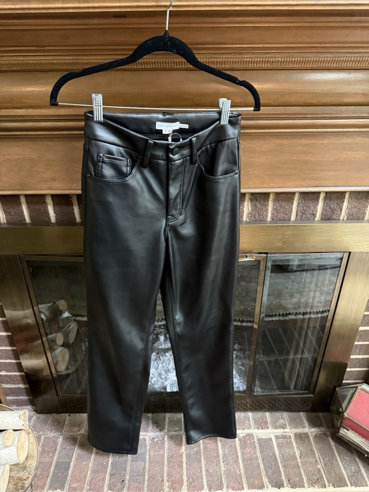 Good American Faux Leather Pants – Vegan Leather – NWT – Size 2 – MSRP $185