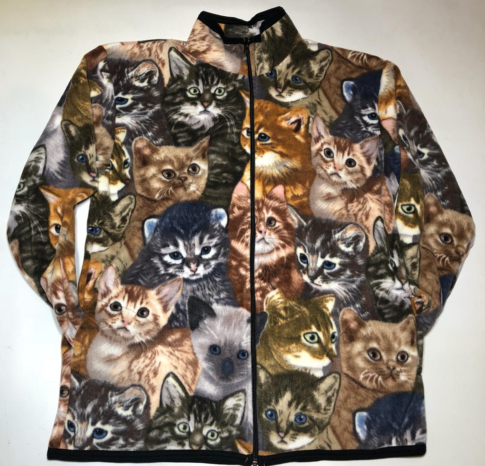 ZooFleece Cat Munchkin Siamese British Shorthair Cute Cats Kittens Jacket XS-3X