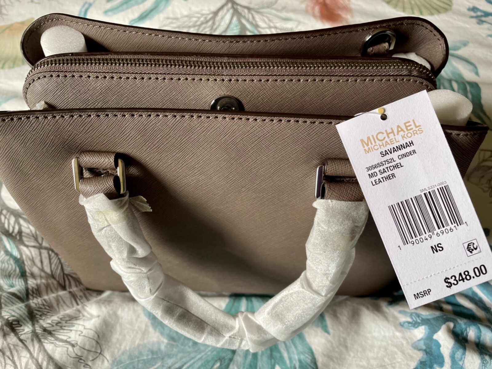 Michael Kors Savannah Medium Saffiano Leather Satchel NWT Cinder