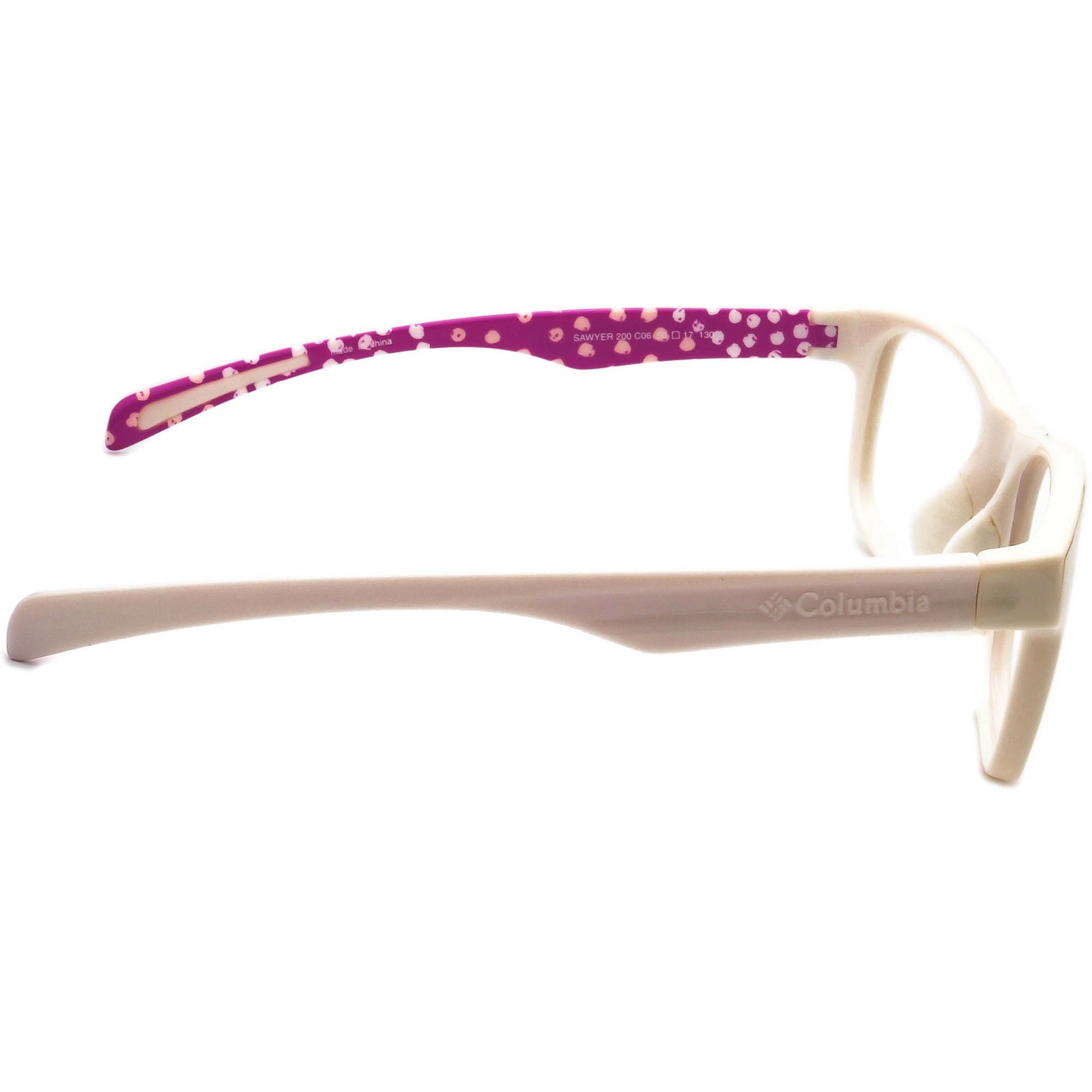 Columbia Sunglasses Frame Only Sawyer 200 C06 White/Pink Wrap 50 mm