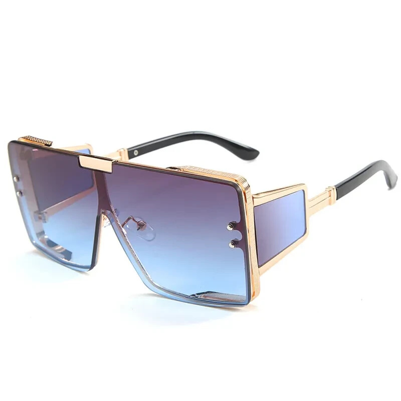 Sunglasses Dark Black Lens Men Hip Hop Cholo Square Gangster Stylish Outdoor New
