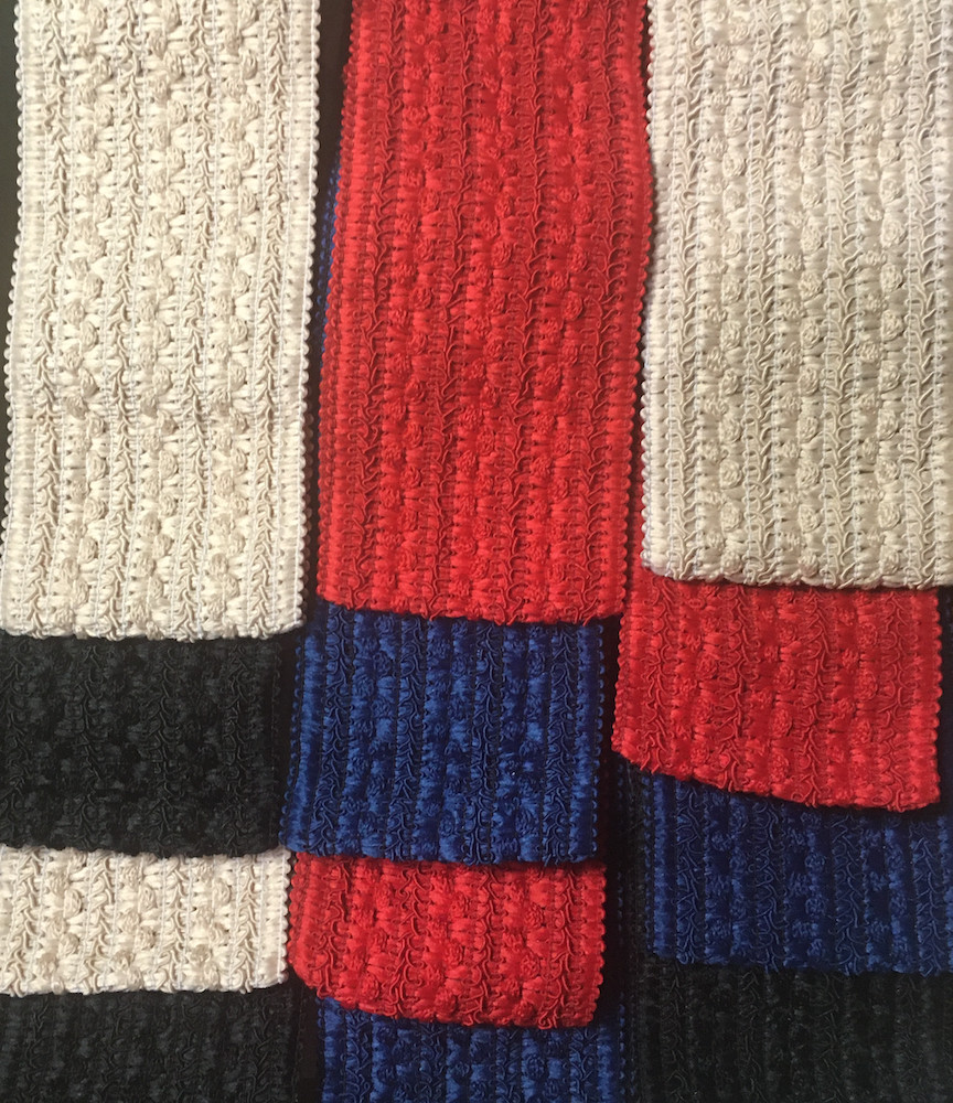 12 Headbands Cotton Large 3″ Stretchy 4 colors wide Red Black Blue Beige