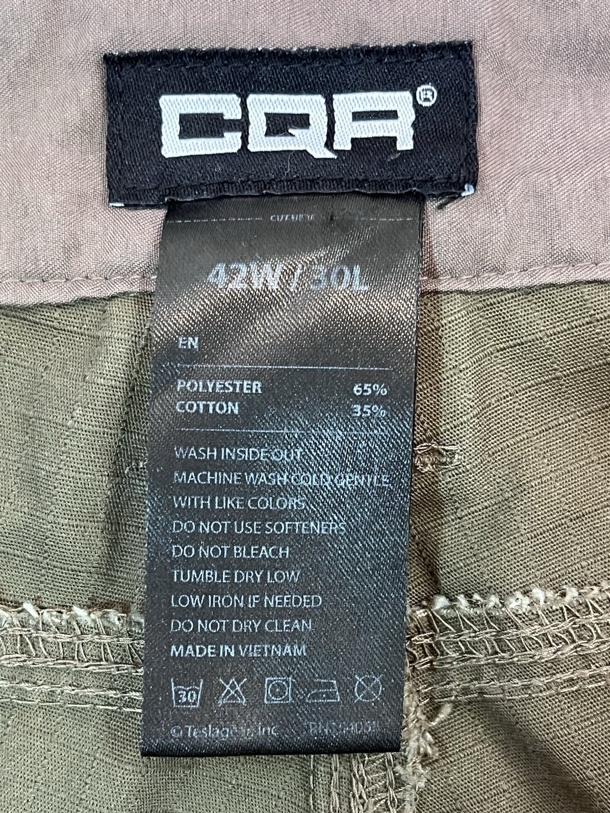 CQR Sapper Tactical Pants Ripstop Water Resistant Tundra Cargo Mens 42×30