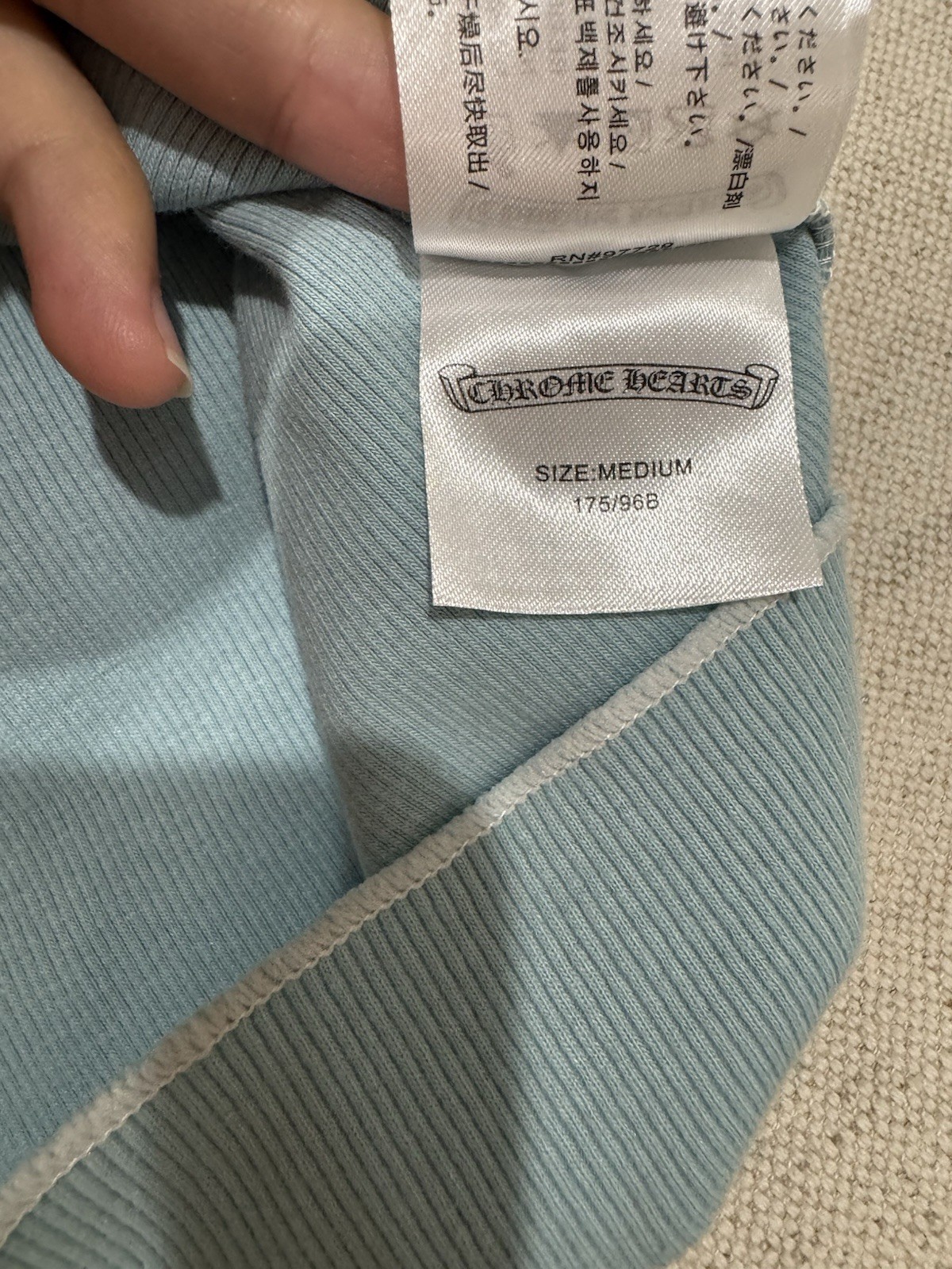 Chrome Hearts ‘Love You’ Miami Exclusive Ribbed Tank-top Baby Blue size M